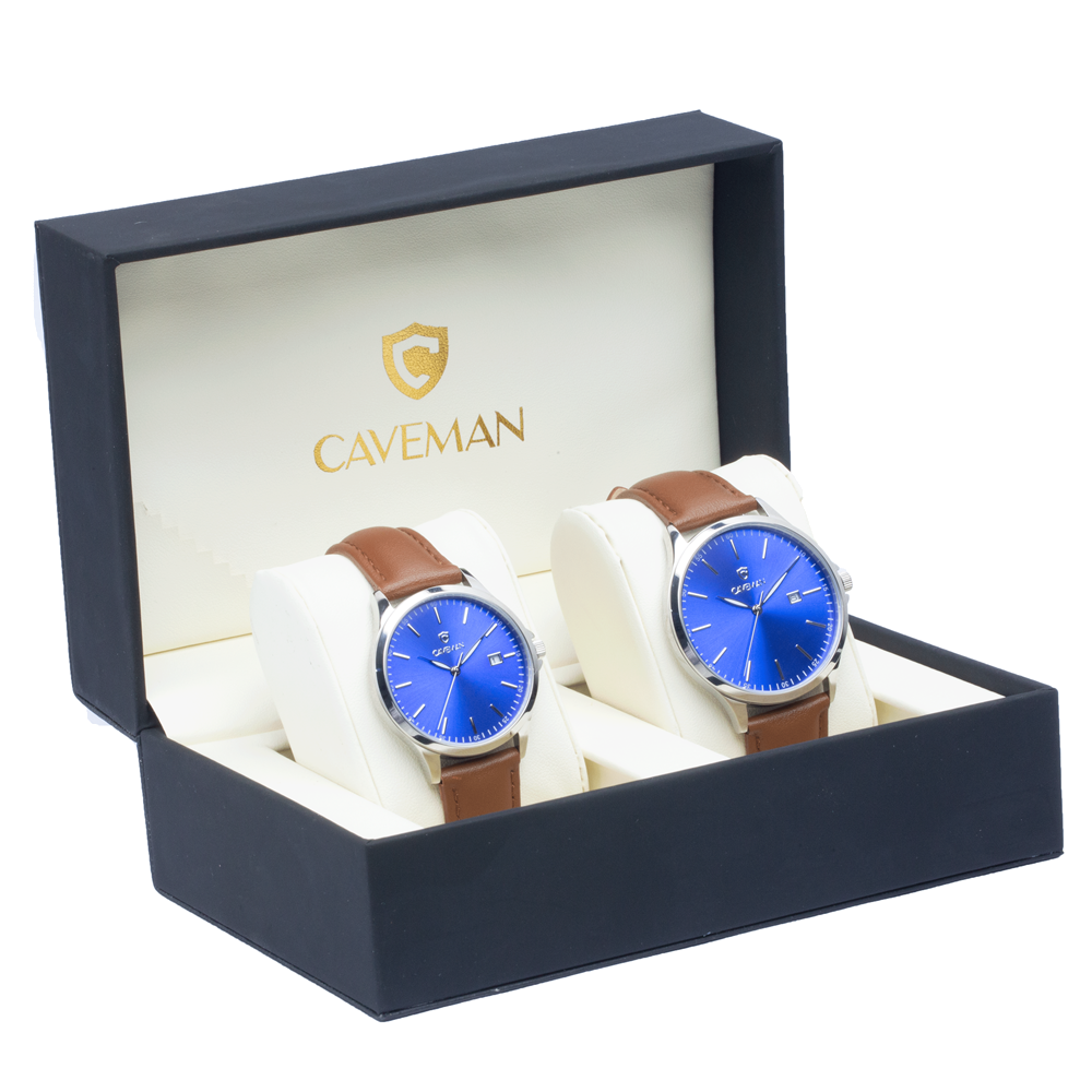 BLUE-VOLTA-SILVER-COUPLE-WATCH-BROWN-GHC-880