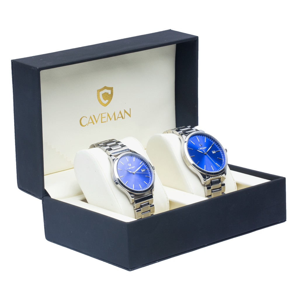Blue-Volta-Silver-Chain-Couple-Watch-1150